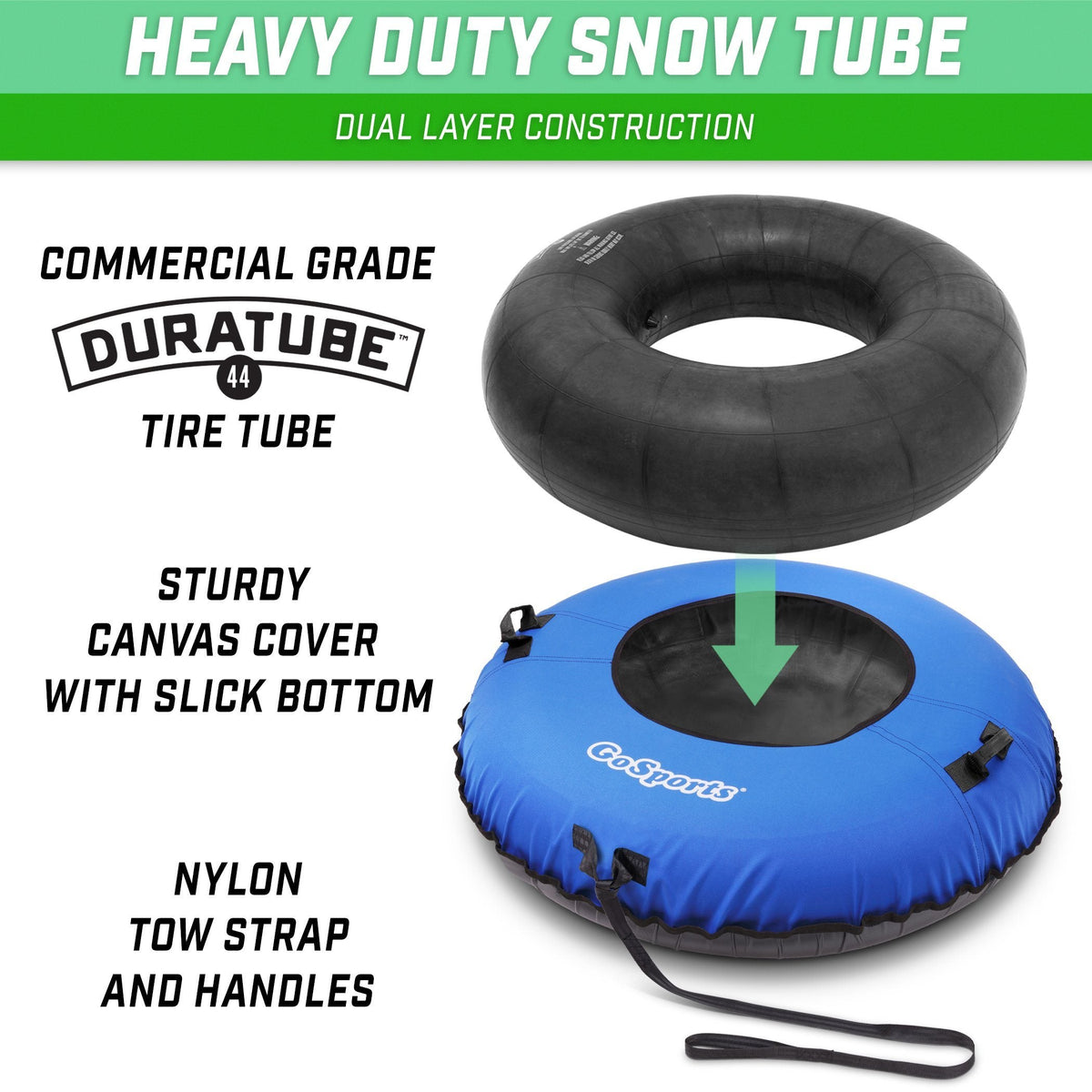 GoSports 44 Heavy-Duty Winter Snow Tube - Blue