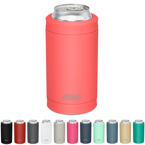 coral can cooler with color swatch at bottom