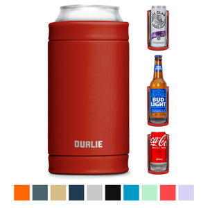 DUALIE 3 in 1 Insulated Can Cooler - Burnt Red