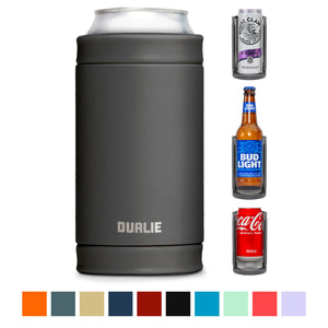 DUALIE 3 in 1 Insulated Can Cooler - Charcoal