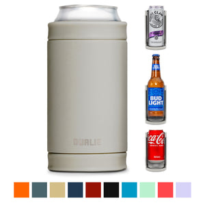 DUALIE 3 in 1 Insulated Can Cooler - Fog Gray