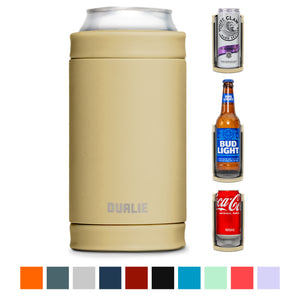 DUALIE 3 in 1 Insulated Can Cooler - Tan