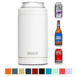 DUALIE 3 in 1 Insulated Can Cooler - White