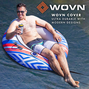 GoSports WOVN River Tube with Premium Canvas Cover - Heavy Duty Float for Rivers, Lakes, & Pools - Baja-GoSportsOutdoors.com