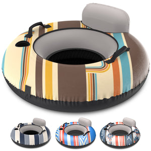 GoSports WOVN River Tube with Premium Canvas Cover - Heavy Duty Float for Rivers, Lakes, & Pools - Drifter-GoSportsOutdoors.com