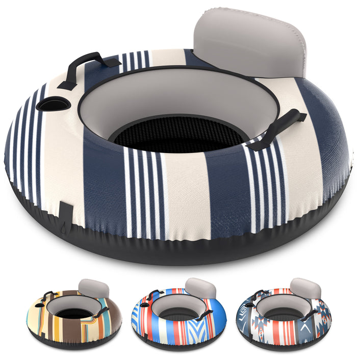 GoSports WOVN River Tube with Premium Canvas Cover - Heavy Duty Float for Rivers, Lakes, & Pools - Lido