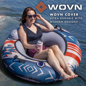 GoSports WOVN River Tube with Premium Canvas Cover - Heavy Duty Float for Rivers, Lakes, & Pools - Mesa-PlayGoSports.com