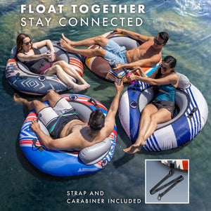 GoSports WOVN River Tube with Premium Canvas Cover - Heavy Duty Float for Rivers, Lakes, & Pools - Drifter-GoSportsOutdoors.com