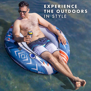 GoSports WOVN River Tube with Premium Canvas Cover - Heavy Duty Float for Rivers, Lakes, & Pools - Mesa-PlayGoSports.com