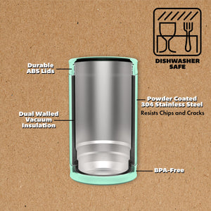 dissected can cooler dishwasher safe druable ABS lids BPA-Free Dual Walled Vacuum Insulation