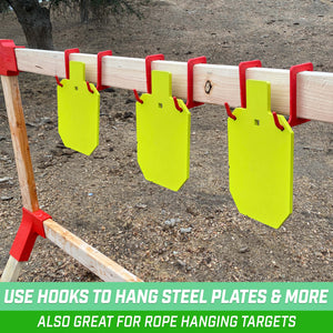 GoSports Outdoors Blast Range Target Hangers - 20 Clip on Hangers for 2x4 Target Stands, Versatile Target Practice Shooting Hangers