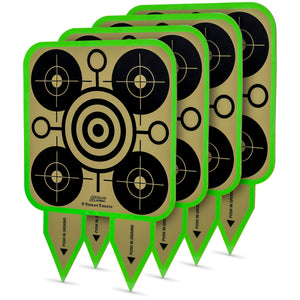GoSports Outdoors Terrain Targets, Reactive Multi-Targets for Shooting Range with Neon Green Shot Confirmation, Great for Small Calibers