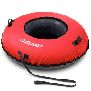 GoSports 44" Heavy Duty Winter Snow Tube with Premium Canvas Cover - Commercial Grade Sled - Red Snow Tube playgosports.com 